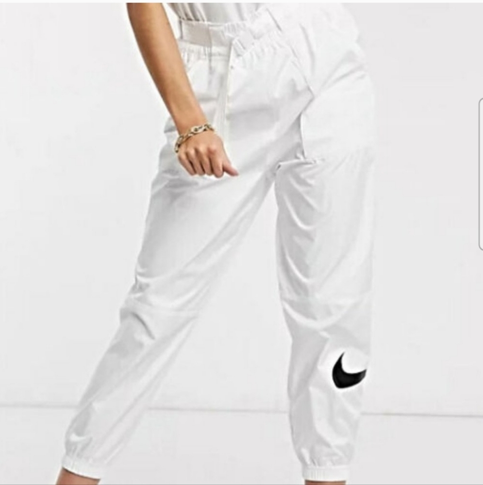Nike White Joggers with Logo